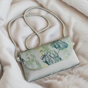 真絲織錦斜背信使包